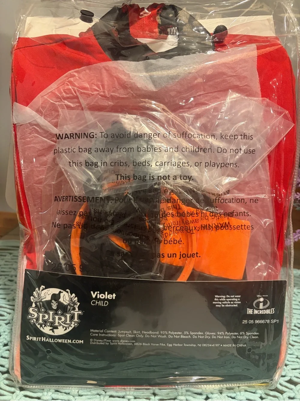 Violet - The Incredibles - Spirit Halloween Costume - NWT small